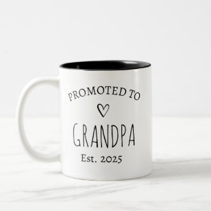 Promoted to Grandpa Mug Personalized New Grandpa