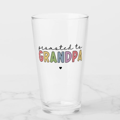 Promoted to Grandpa New Grandad to be gifts Glass