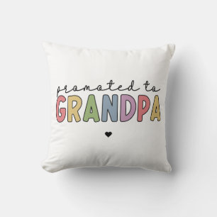 Promoted to Grandpa New Grandad to be gifts Throw Pillow