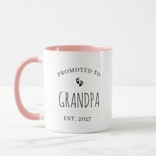 Promoted to GrandPa Pregnancy Announcement Mug