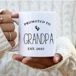 Promoted To Grandpa Pregnancy Announcement Mug at Zazzle