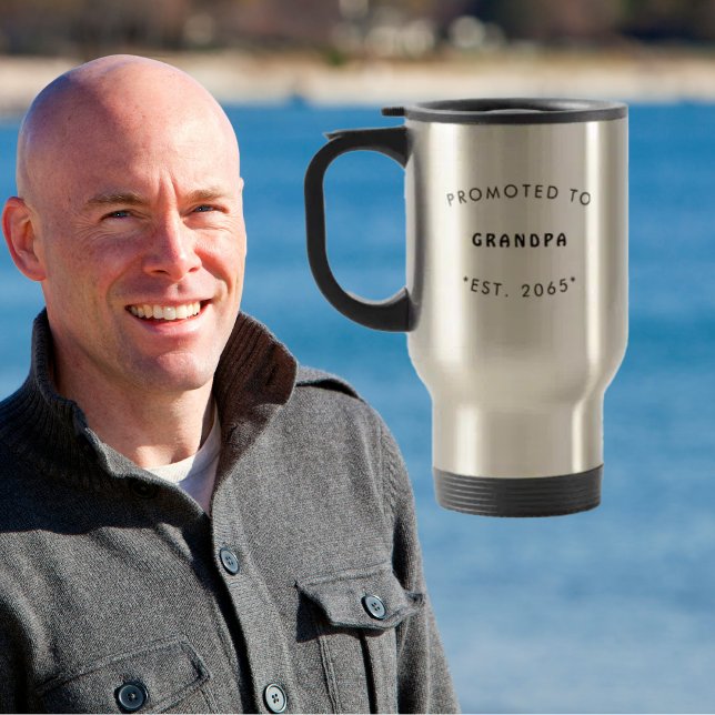 Promoted to Grandpa Pregnancy Announcement  Travel Mug (Creator Uploaded)