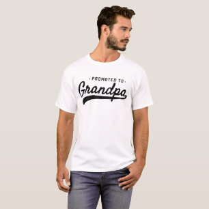 Promoted to Grandpa Retro Script T-Shirt