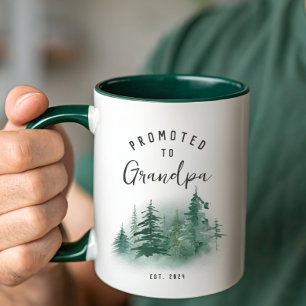 Promoted To Grandpa Year Est. Mug
