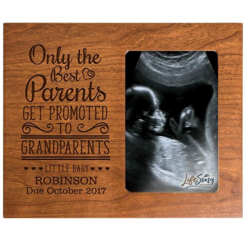Promoted to Grandparent Cherry Picture Frame