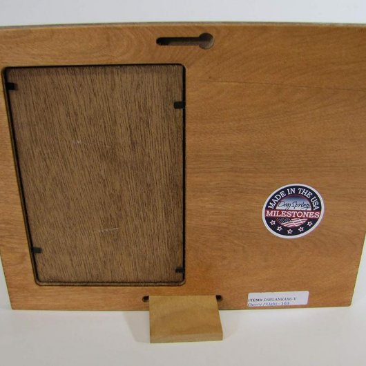 Promoted to Grandparent Cherry Picture Frame (Back)