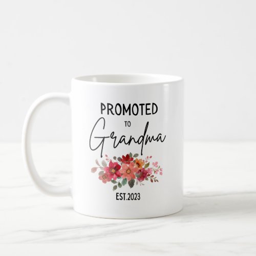 Promoted To Grandparents Est 2023 Grandma Mug