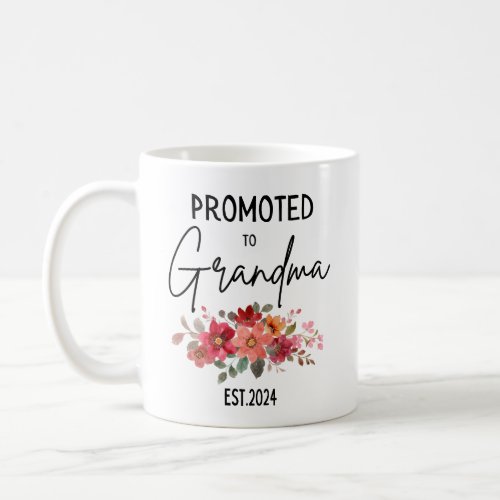 Promoted To Grandparents Est 2024 Grandma Mug