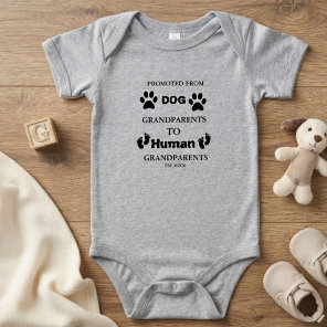 Promoted to grandparents pregnancy announcement baby bodysuit