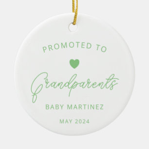 Promoted to Grandparents Pregnancy Announcement Ceramic Ornament
