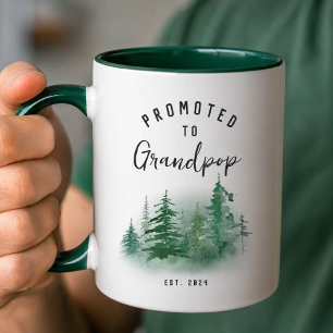 Promoted to Grandpop Mug Grandpa Gift