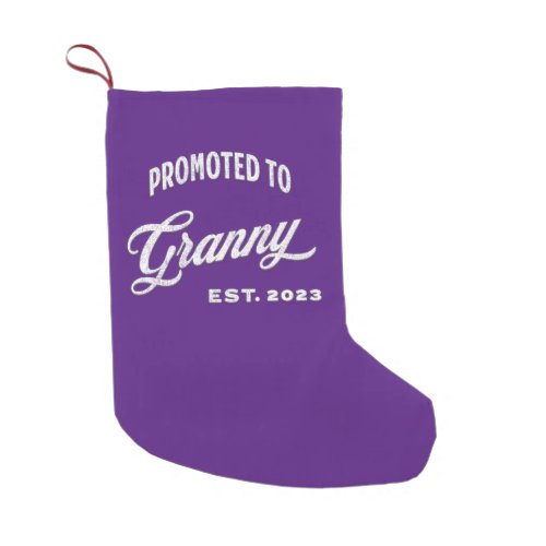 Promoted To Granny Est 2023 For New Grandma Small Christmas Stocking