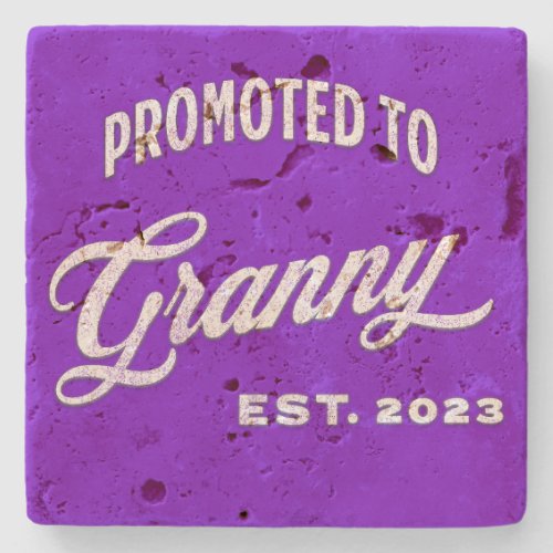 Promoted To Granny Est 2023 For New Grandma Stone Coaster