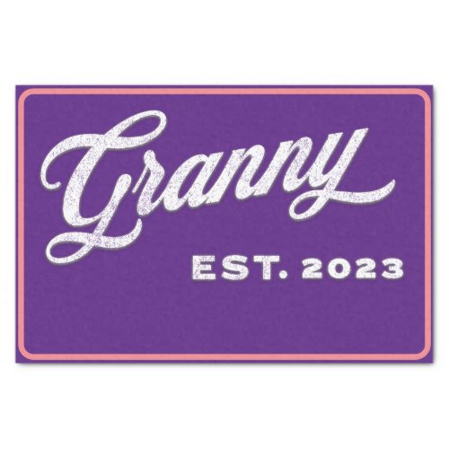Promoted To Granny Est 2023 For New Grandma Tissue Paper