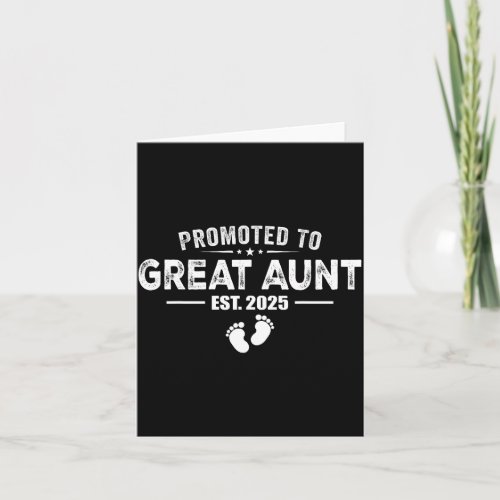 Promoted To Great Aunt 2025 Baby & Aunt Funny Card