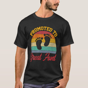 Promoted To Great Aunt Vintage Mother's Day Funny T-Shirt