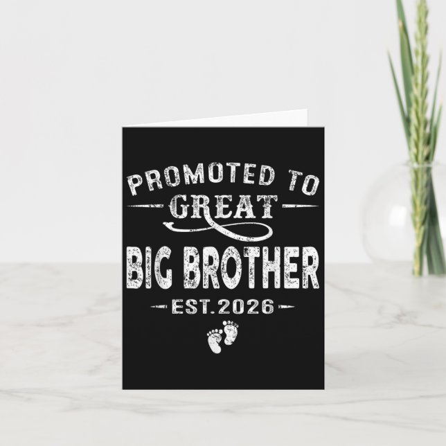 Promoted To Great Big Brother 2026 Pregnancy Annou Card (Front)