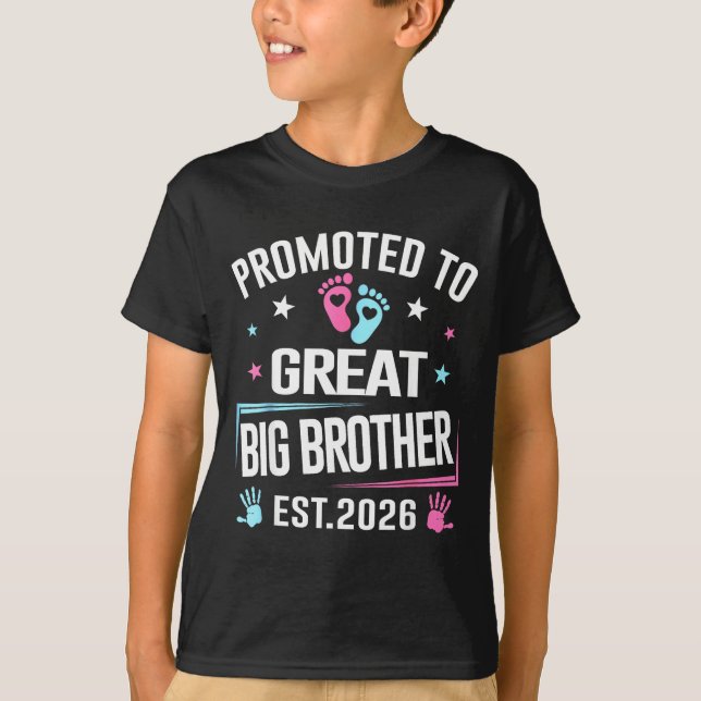 Promoted To Great Big Brother Est 2026  T-Shirt (Front)