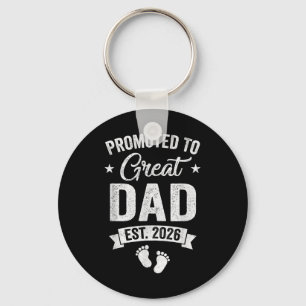 Promoted To Great Dad Est 2026 Pregnancy Announcem Keychain