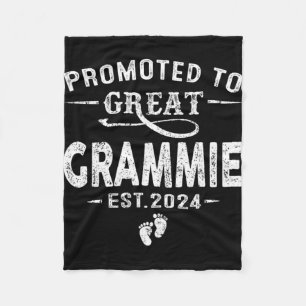 Promoted To Great Grammie 2024 Mothers Day First T Fleece Blanket