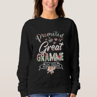 Promoted To Great Grammie Est 2026 First Time Gran Sweatshirt