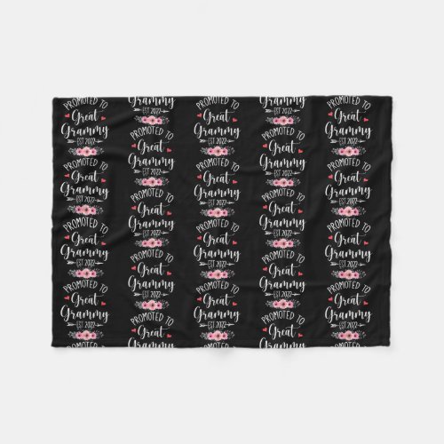 Promoted To Great Grammy Est 2022 Mothers Day  Fleece Blanket