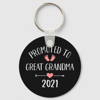 Promoted to Great grandma 2021 Keychain