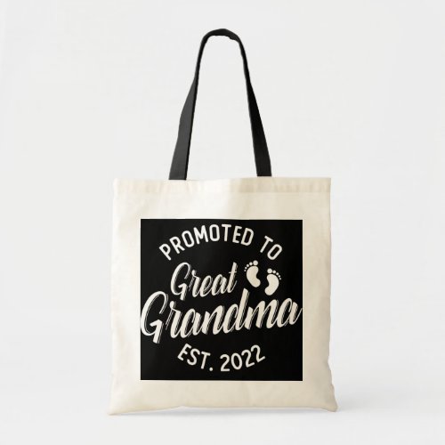 Promoted to Great Grandma 2022 Baby Announcement  Tote Bag