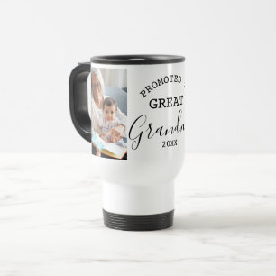 Promoted to Great Grandma 2 Photo Collage  Coffee Travel Mug