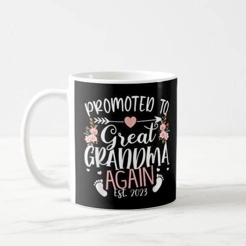 Promoted to Great Grandma Again 2023 Pregnancy Ann Coffee Mug