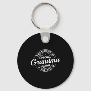 Promoted To Great Grandma Again 2025 Pregnancy Bab Keychain
