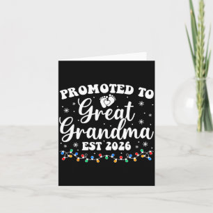 Promoted To Great Grandma Est 2026 First Time New  Card