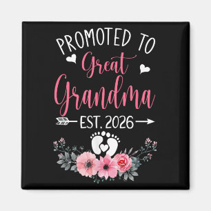 Promoted To Great Grandma Est 2026 Mothers Day Magnet