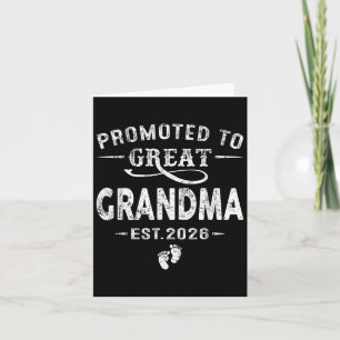 Promoted To Great Grandma Est 2026 Pregnancy Annou Card