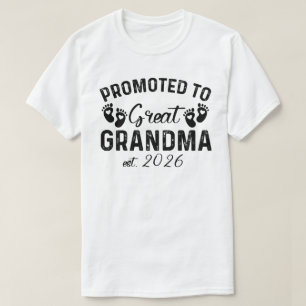Promoted to Great Grandma Est 2026 T-Shirt