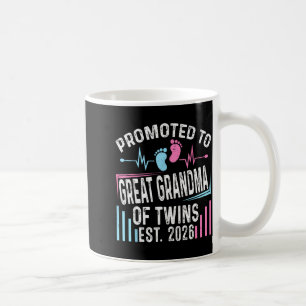 Promoted To Great Grandma Of Twins Est 2026 Baby S Coffee Mug