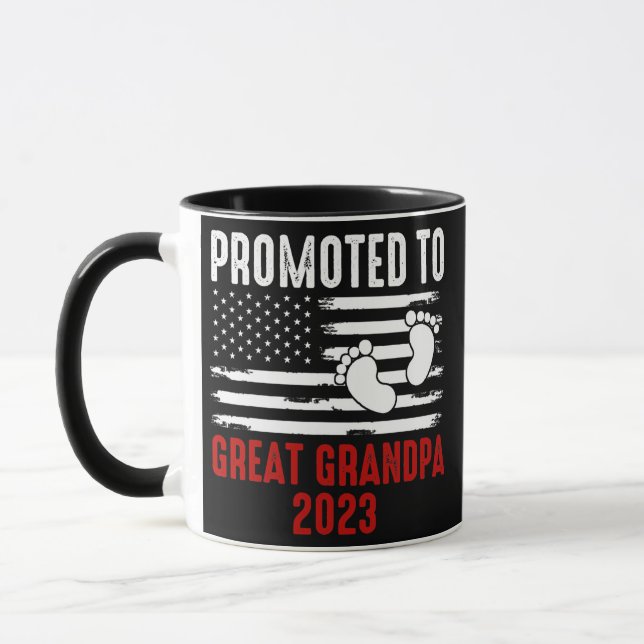 Promoted To Great Grandpa 2023 Soon To Be Mug (Left)