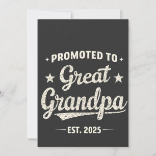 Promoted to Great Grandpa 2025 Family Gift  Invitation