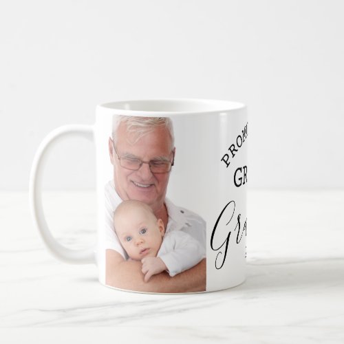 Promoted to Great Grandpa 2 Photo Collage  Coffee Mug