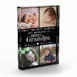 Promoted To Great Grandpa 4 Picture Collage Photo Block<br><div class="desc">Photo collage plaque with 'Only The Best Grandpas Get Promoted To Great Grandpa ' typography  . Makes a perfect gift for your favorite grandfather  for Father’s day , grandparent's day , birthday. Personalize with we love you message and grandchildren names.</div>