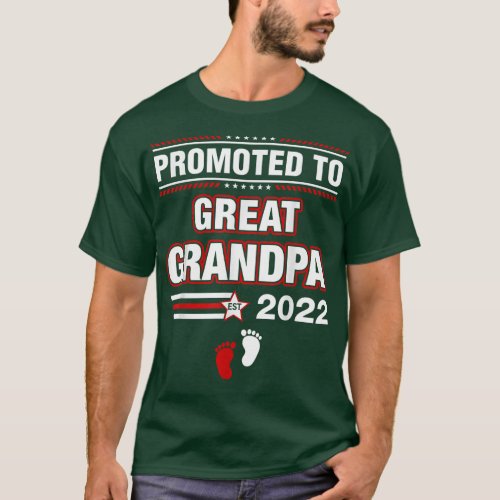 Promoted to Great Grandpa Est 2022 Men First Time  T_Shirt