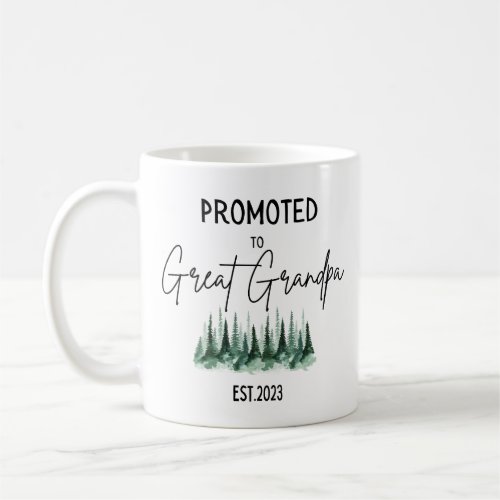 Promoted To Great Grandpa Est 2023 Great grandpa Coffee Mug