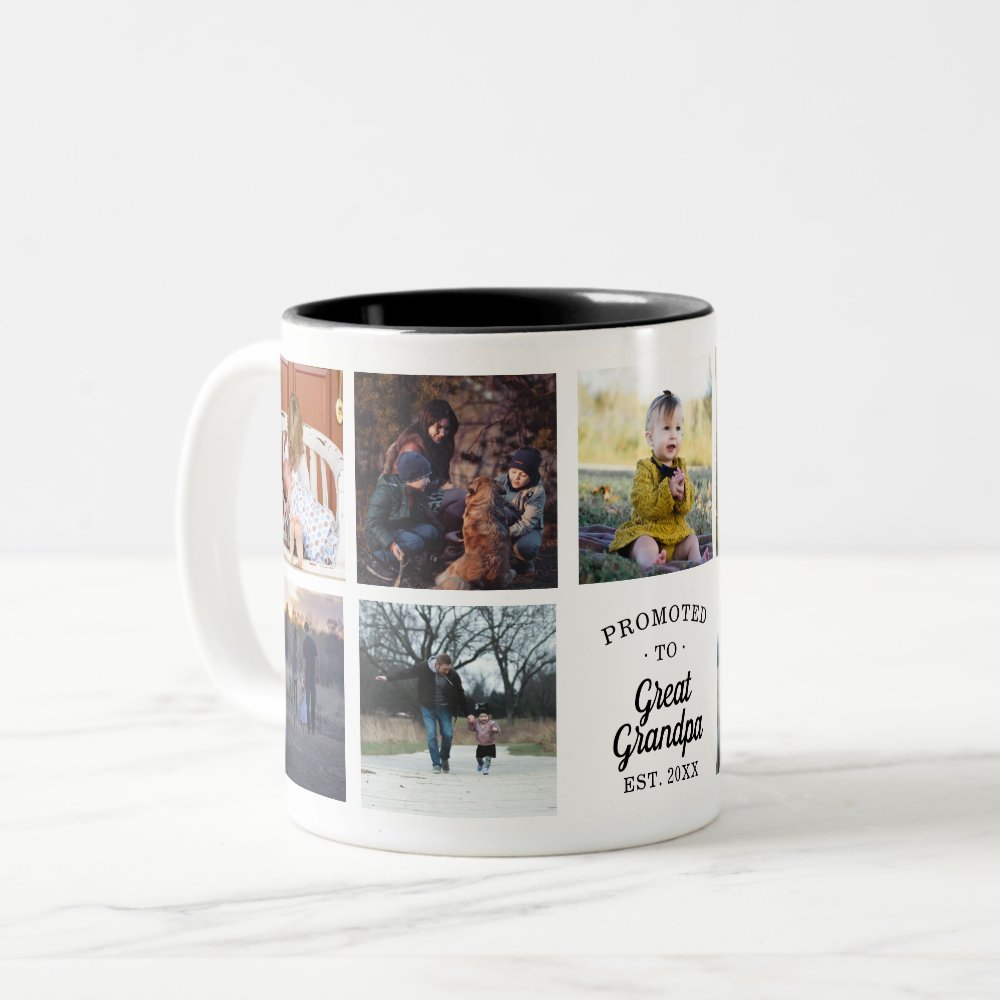 Discover Promoted to Great Grandpa Established Two-Tone Coffee Mug