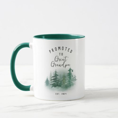 Promoted To Great Grandpa Year Est Mug