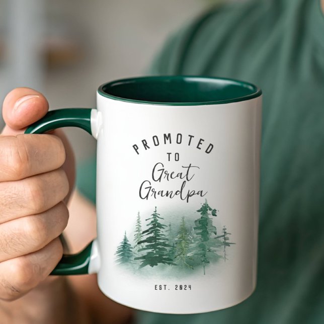 Promoted To Great Grandpa Year Est. Mug (Creator Uploaded)