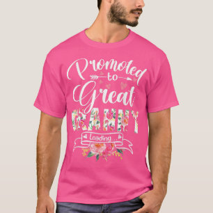 Promoted to Great Granny Est 2022 Floral First Tim T-Shirt