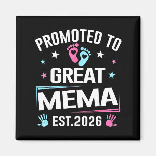 Promoted To Great Mema Est 2026 Pregnancy Announce Magnet