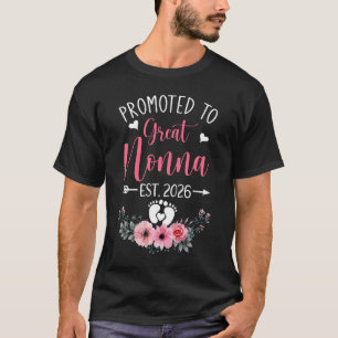 Promoted To Great Nonna Est 2026 Mothers Day Shirt