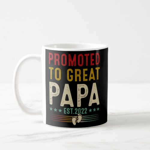 Promoted To Great Papa 2022 Pregnancy Announcement Coffee Mug