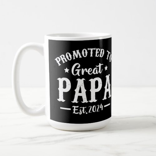 promoted to great papa est 2024 t shirt coffee mug